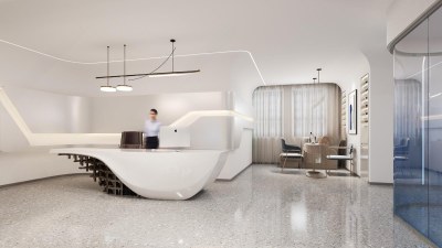 现代前台3D模型下载